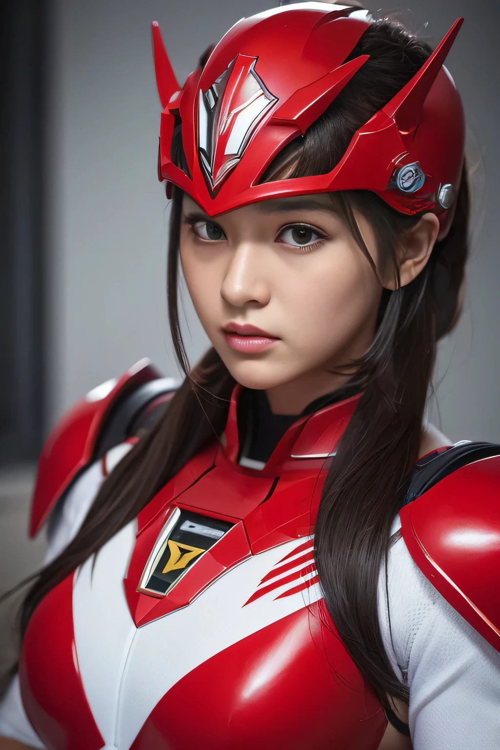 An incredible decision、High resolution、(masterpiece:1.4)、Ultra-detailed、Sharp details、Dramatic and realistic painting art、Super Sentai Series、All Women、(red、White、That's pink、Cyan、green、Group of 5)Hero of Justice、All smiles、、Full body view