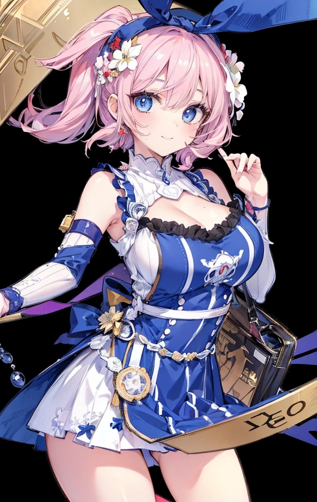 quality, (masterpiece: 1.3), (Maximum resolution: 1.2), (Ultra HD TV: 1.2), Cinema Lights, Ultra HD TV, (Detailed eyes and skin), (Detailed  features), High Dynamic Range, 8K resolution, Sharp focus: 1.2, Perfect style, Pretty Face,Fine hair， precise, Anatomically correct, Highly detailed face and skin textures, Expressive，Deep blue eyes，Full figure， Cheap Shizu，Smiling girl