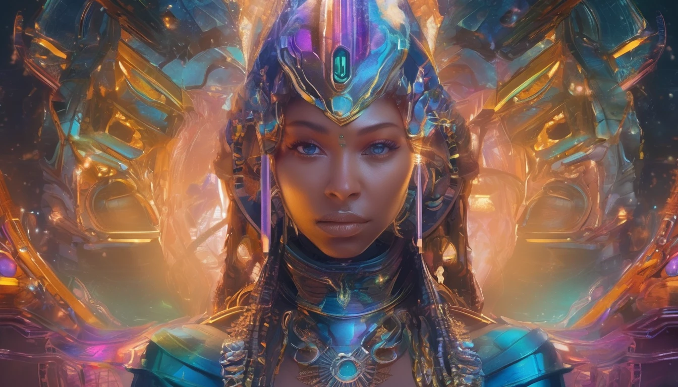 Future female high-dimensional aliens from another dimension,Cosmic,Powerful magic from an unknown dimension,Front bust,Busts and hand portraits,Frontal image,