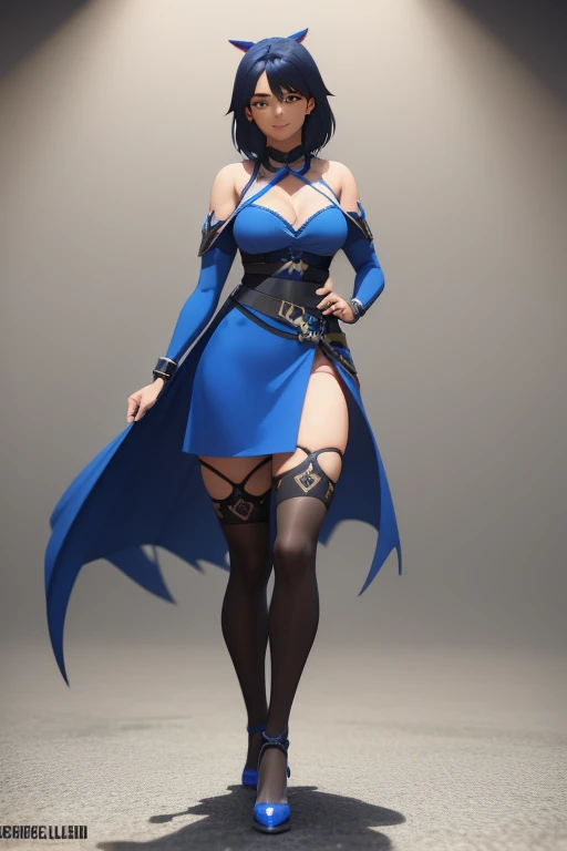 a woman in a blue dress holding an umbrella, loba andrade from apex legends, anime woman fullbody art, ”beautiful anime woman, cgsociety 9, smooth anime cg art, artgerm ; 3d unreal engine, female anime character, beautiful anime woman, realistic anime 3 d style, anime woman, anime character; full body art
