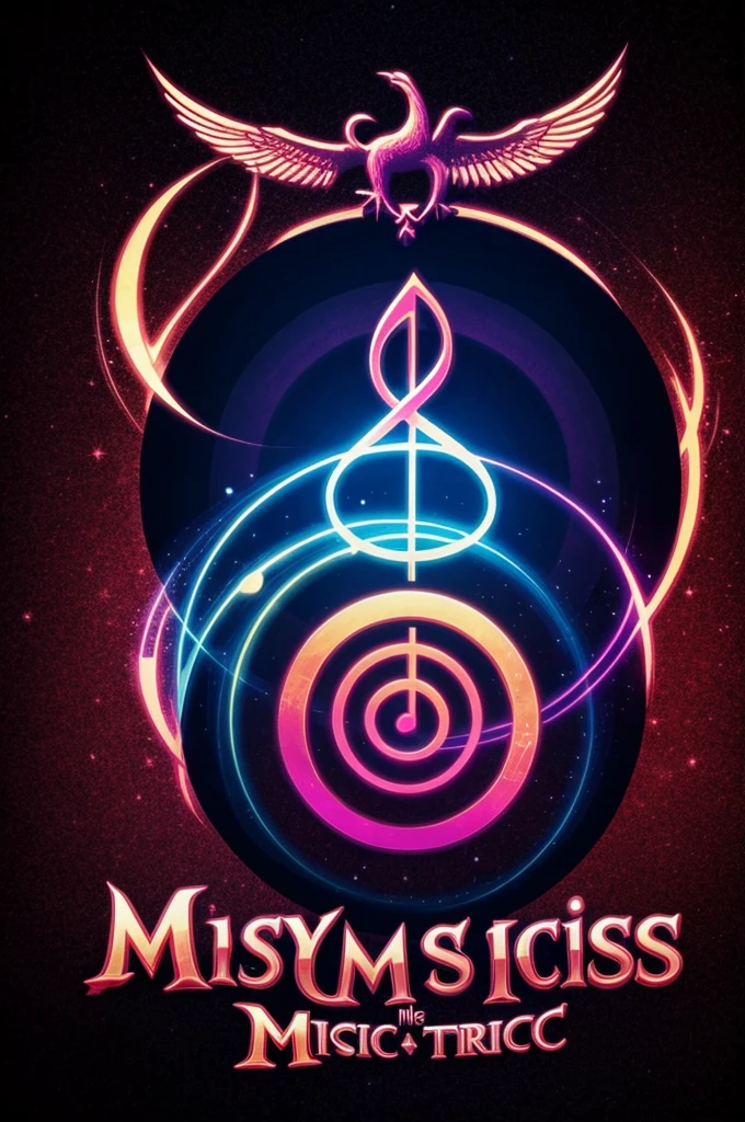 Make the logo of a music band called Mistycal tricks with mystical and elegant things