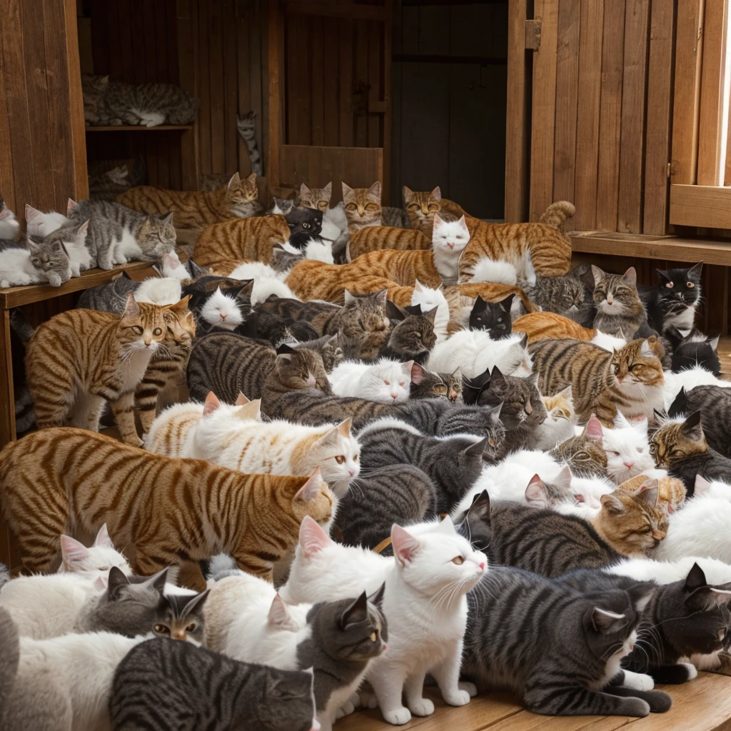 A lot of cats