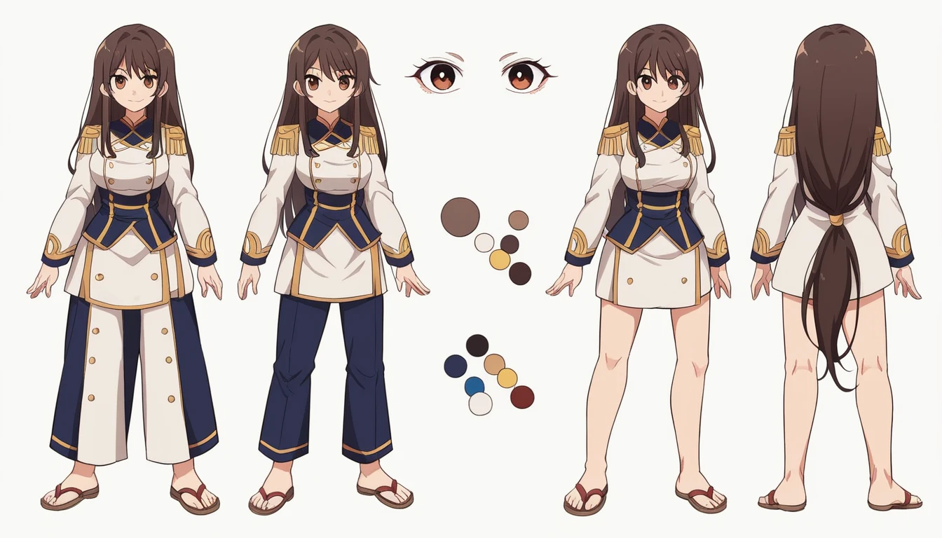 A Taoist priest、whole body、Long hair、Straw sandals、Uniform hairstyle、Unified Action、Uniform clothing、White background、HD quality, whole body拍摄转身, character turnaround, 单个角色whole body, whole body单人角色, whole body角色, Character model table turnaround, Animated Characters, whole body角色 concept, Reference Model Table, anime style character, whole body角色 design, Character model table, Complete body, high quality model sheet