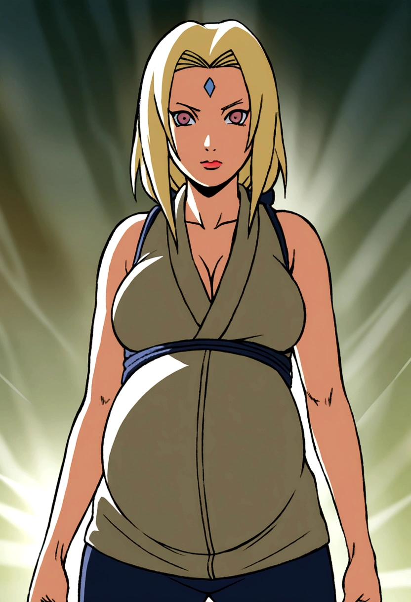 Naruto style illustration, Pregnant Tsunade