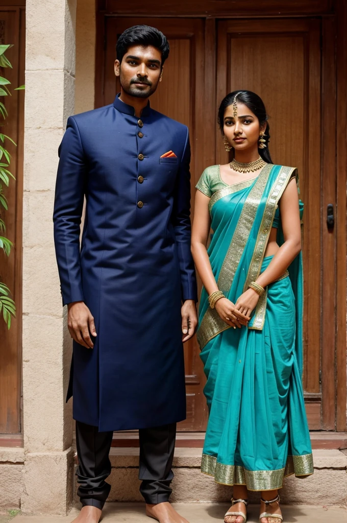 A Indian 5.10feet guy and a Indian 5.4feet girl standing together