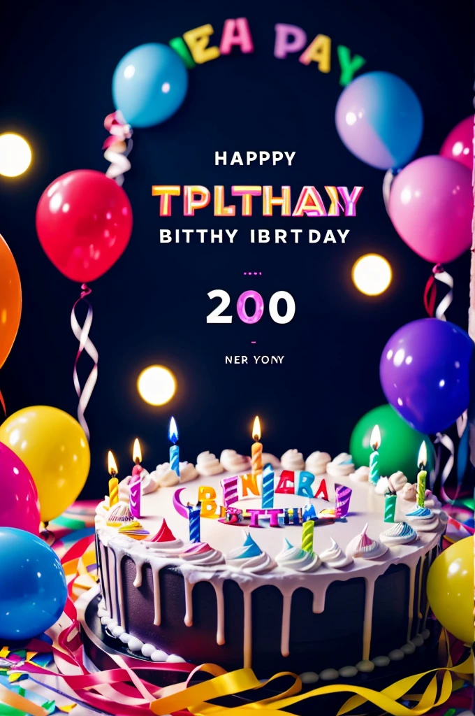 birthday image inspired by techno music