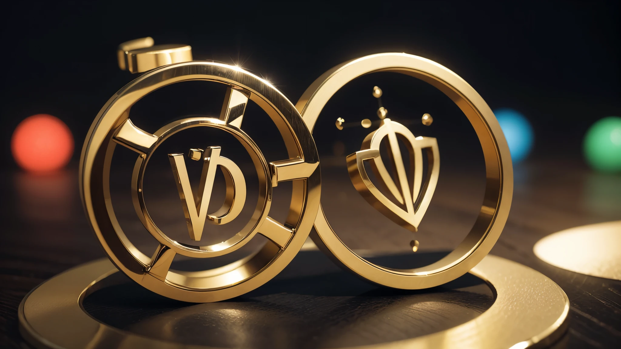 3d wifi symbol, cassino objects blur background