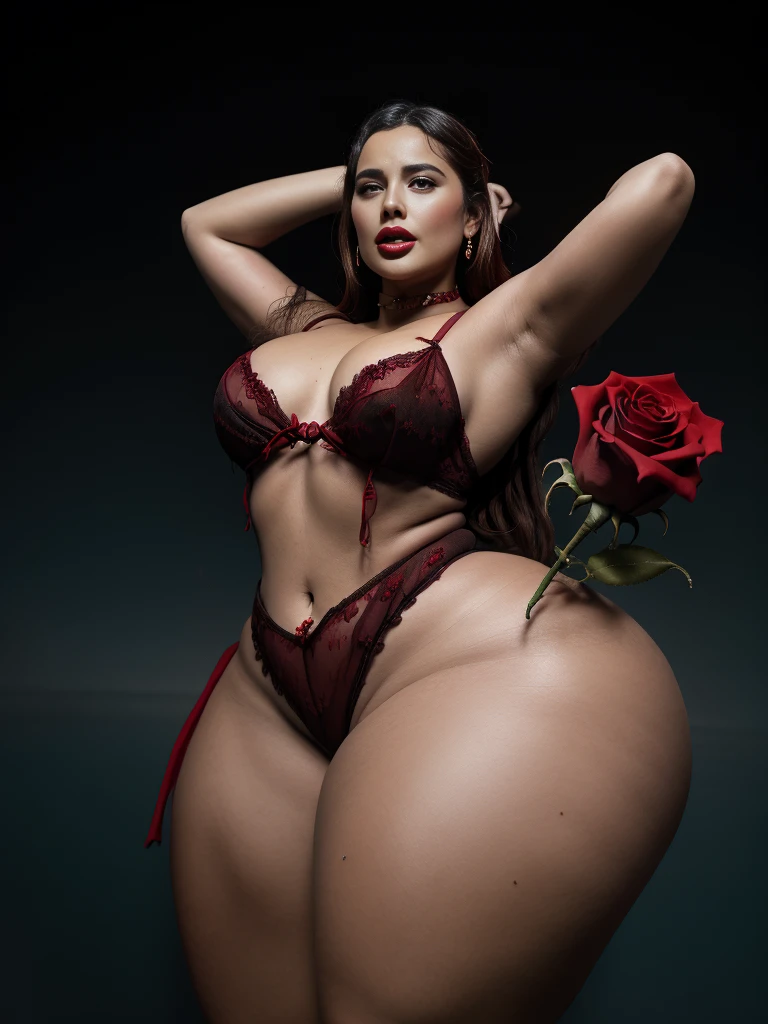 Create a red rosebud