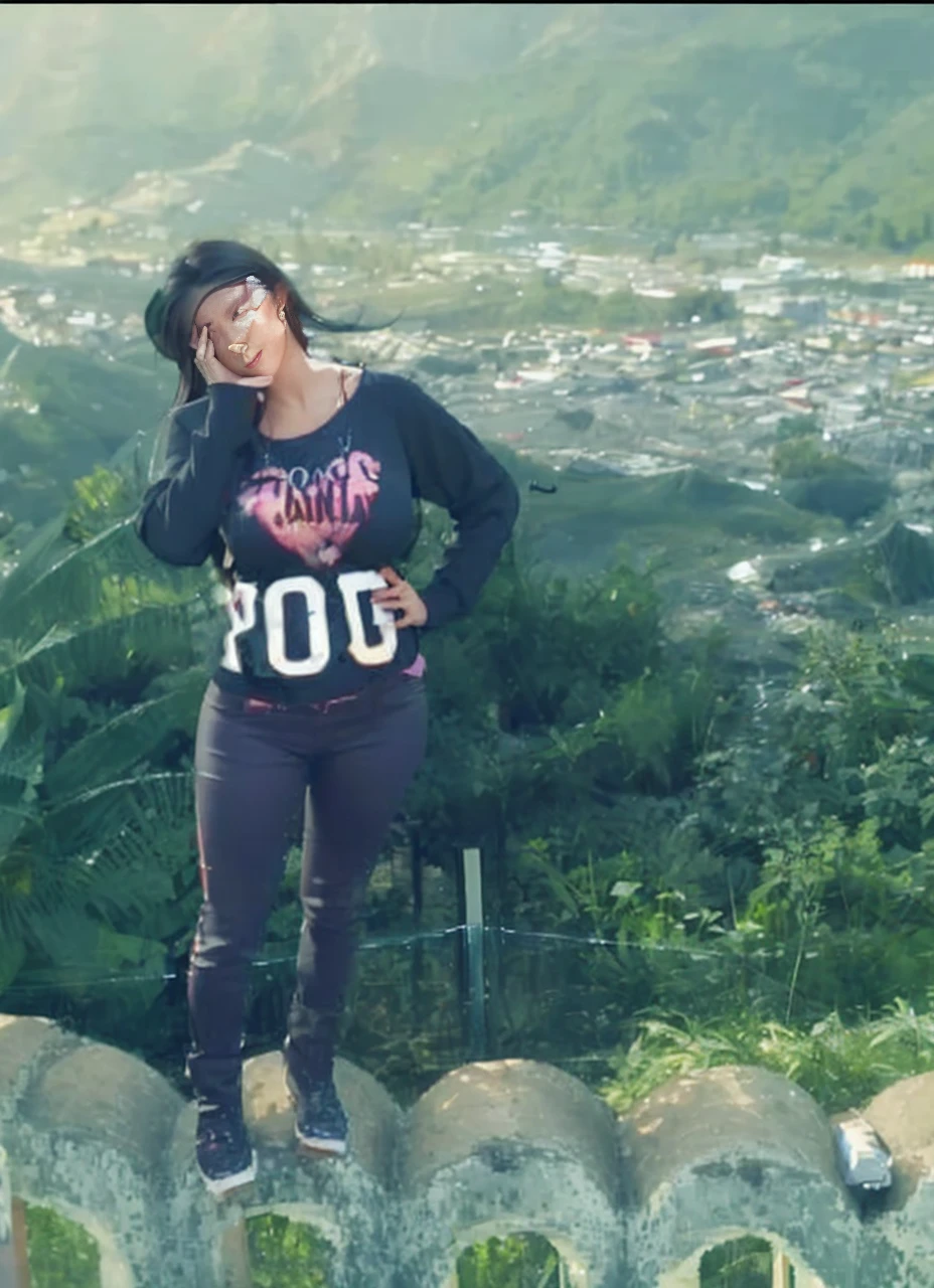 at office in background,looking at viewer,depth of field, bokeh,light falling,(())
1girl wearing an office outfit, red shirt, black skirt ,huge breasts,
brown eyes,(long hair, black hair, very straight hair:1.4, hime cut:1.4), earrings necklace,pout,
photography, masterpiece, best quality,HDR, highres,realistic details, glowing skin, mature figure, voluptuous body, voluptuous breasts,  perfect body, wide hips, colorful, looking at viewer, Hyperrealistic, from the front, watercolor, traditional media, (chromatic aberration, intricate details), dynamic poses,dynamic angle,
40K, HDR, highres,