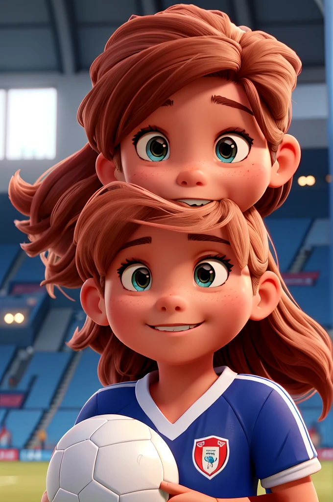 soccer player girl from peru animated