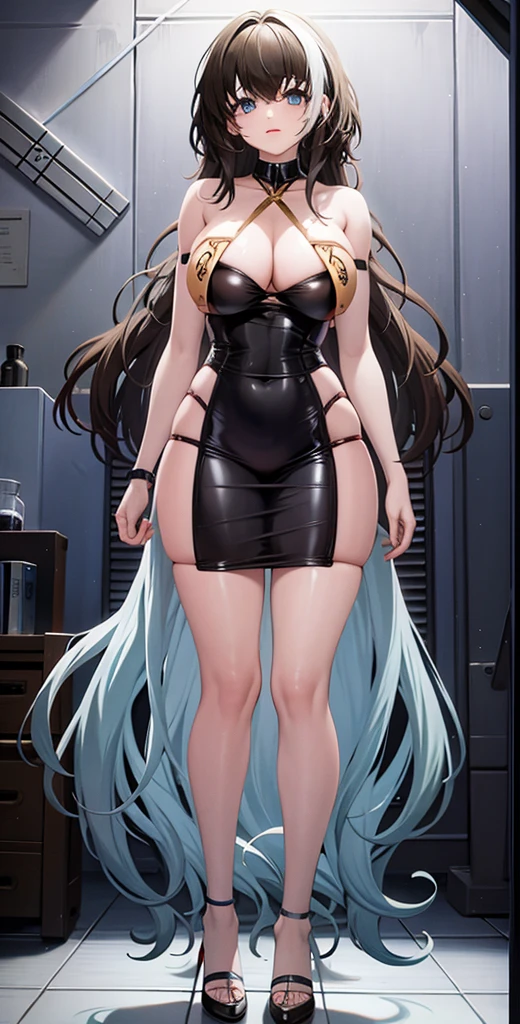 girl,Large Breasts,long hair,Topless