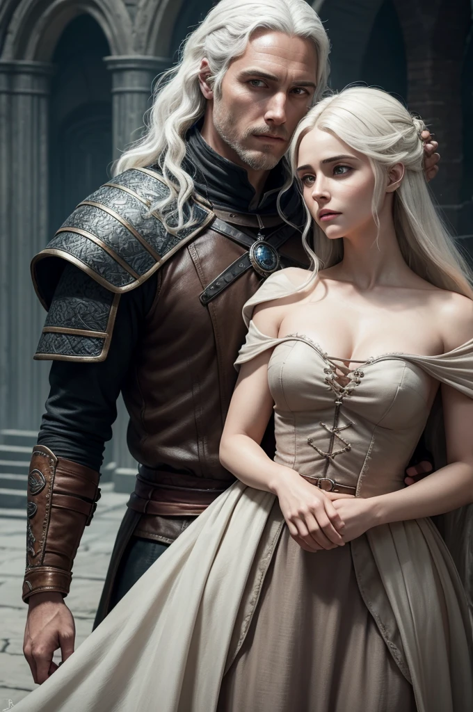 Would you like me to create an image of the character Cirilla of Cintra and the male character Aemond Targaryen