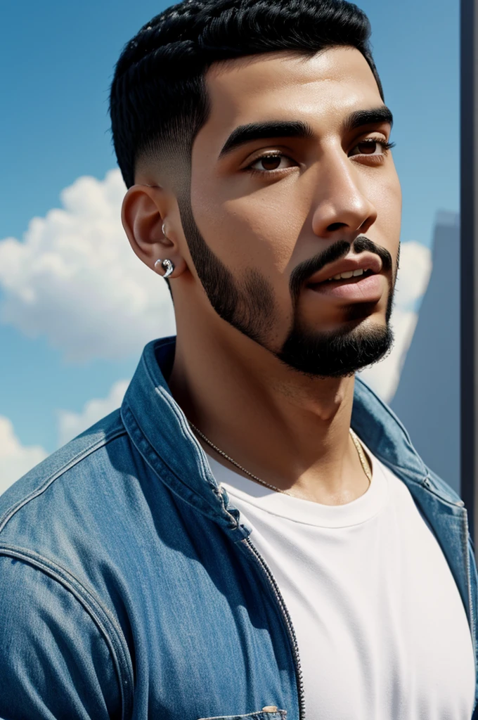 Believe a pixar-style image of anuel aa
