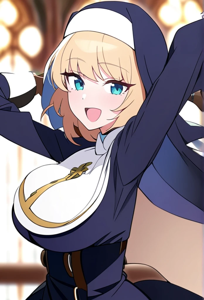 Anime  beautiful nun big boob 