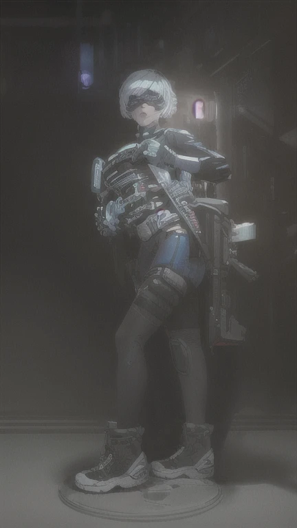 ((The best quality)), ((Masterpiece)), (Very detailed:1.3), ..............3D, beautiful (Cyberpunk:1.3) hacker woman, short hairstyle,short hair, Return to viewer, Thick hair, Operating computer terminal, head mounted display, computer server, LCD screen, fiber optic cable, Company logo, HDR (High Dymanic Range), ray tracing, NVIDIA RTX, super resolution, Unreal 5, Subsoil Scatter, PBR texture, Post-processing, Anisotropic filtering, depth of field, maximum sharpness and sharpness, Multilayer textures, Albedo y Highlight Maps, Surface shading, Accurate simulation of light-material interactions, perfect proportions, octane rendering, duotone lighting, Low ISO, white balance, rule of thirds, wide opening, 8K RAW, efficient sub-pixels, sub-pixel convolution, glow particles, dynamic pose