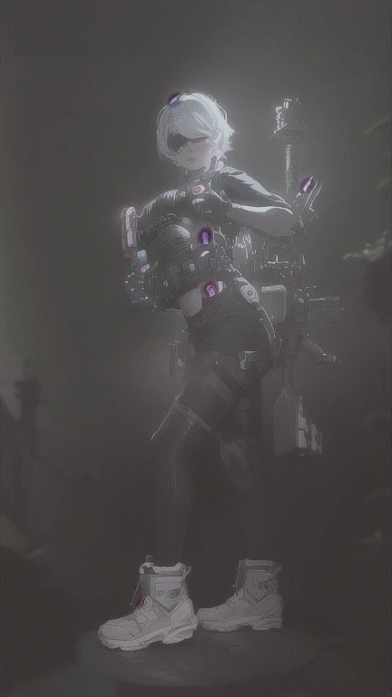 ((The best quality)), ((Masterpiece)), (Very detailed:1.3), ..............3D, beautiful (Cyberpunk:1.3) hacker woman, short hairstyle,short hair, Return to viewer, Thick hair, Operating computer terminal, head mounted display, computer server, LCD screen, fiber optic cable, Company logo, HDR (High Dymanic Range), ray tracing, NVIDIA RTX, super resolution, Unreal 5, Subsoil Scatter, PBR texture, Post-processing, Anisotropic filtering, depth of field, maximum sharpness and sharpness, Multilayer textures, Albedo y Highlight Maps, Surface shading, Accurate simulation of light-material interactions, perfect proportions, octane rendering, duotone lighting, Low ISO, white balance, rule of thirds, wide opening, 8K RAW, efficient sub-pixels, sub-pixel convolution, glow particles, dynamic pose