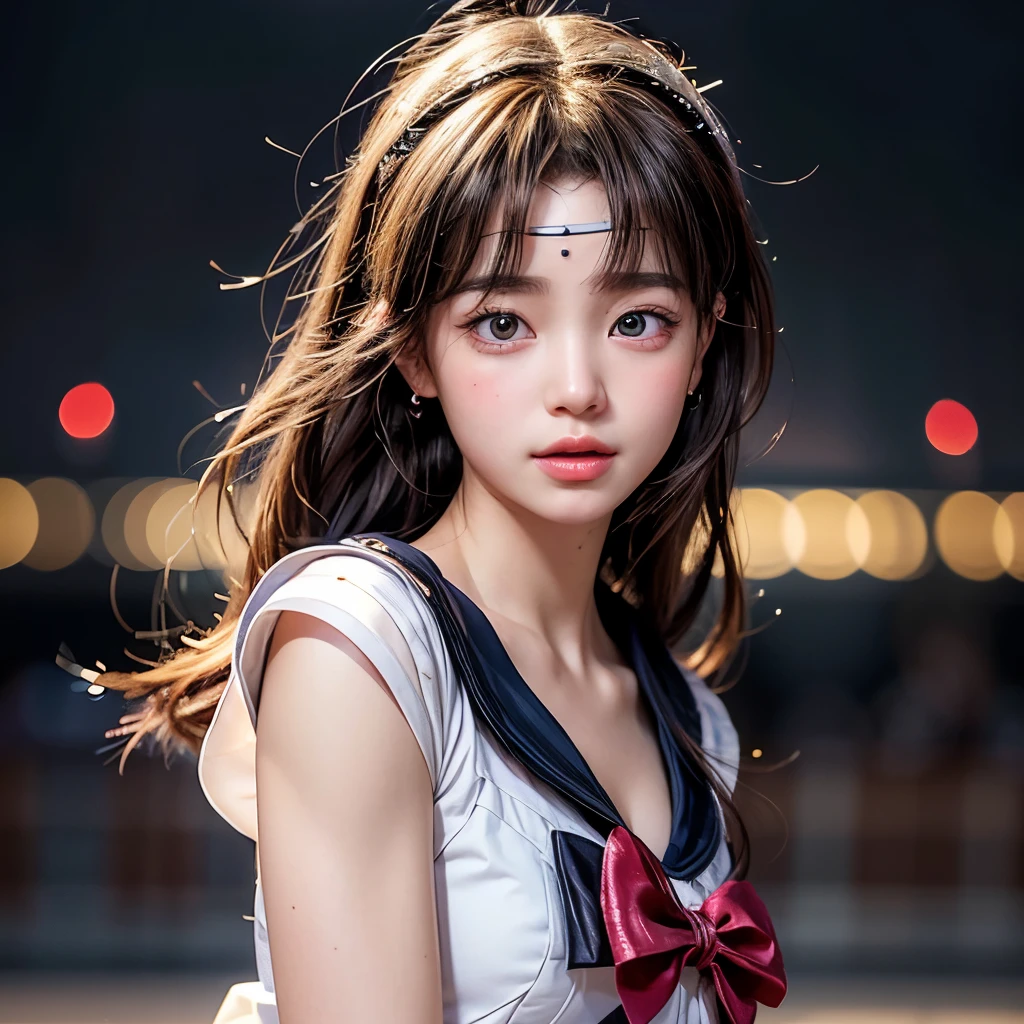 NSFW, 8k, High-level, absurd, masterpiece, best quality, primitive, very detailed CG, very detailed wallpaper, perfect lighting, Extremely detailed (((The personifying " Sailor Moon " as a ))), MysticSight, Tyndall effect, Tyndall scattering, Studio gray background with (many Dazzling RainbowColor particles BokeH:1.28), (RoundlyButts, ThighGap), (Exposed:0.4), (Assfocus with looking ahead), BREAK (NOGIZAKA face variations) Extremely Detailed very KAWAII face variations, perfect anatomy, Childish, captivating gaze, elaborate detailed Eyes with (sparkling highlights:1.28), long eyelashes、Glossy RED Lips with beautiful details, Coquettish tongue, Rosy cheeks, Radiant PearlSkin with clear transparency . { (Dynamic LifeLike expressions:1.4) | :d) }, (large eyes:-1) .