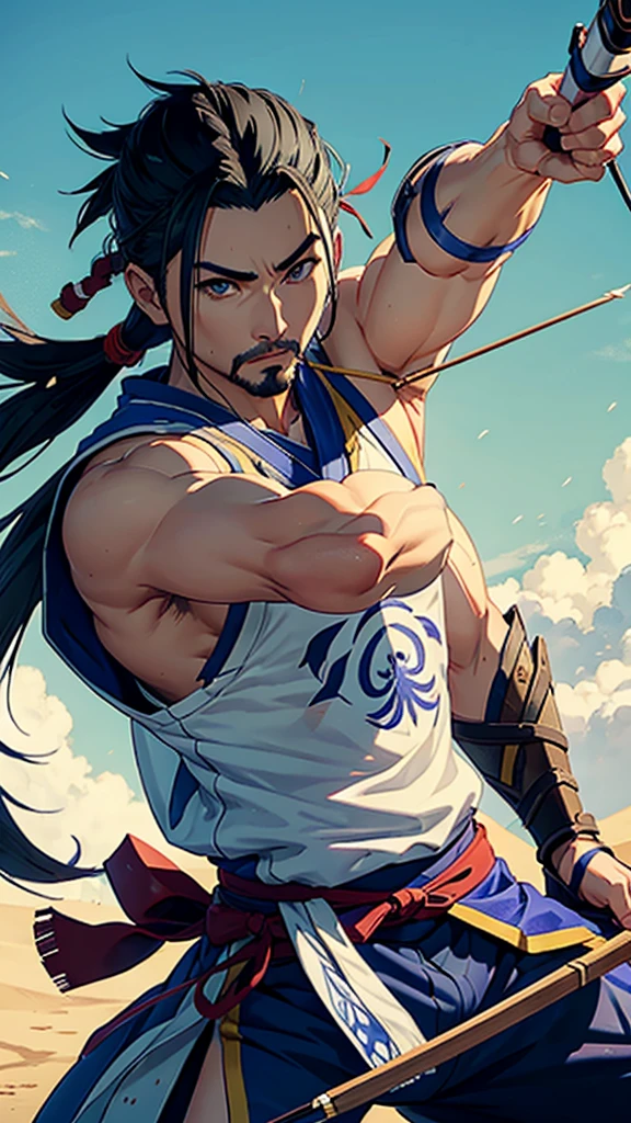 Hanzo Shimada Shooting a Arrow 