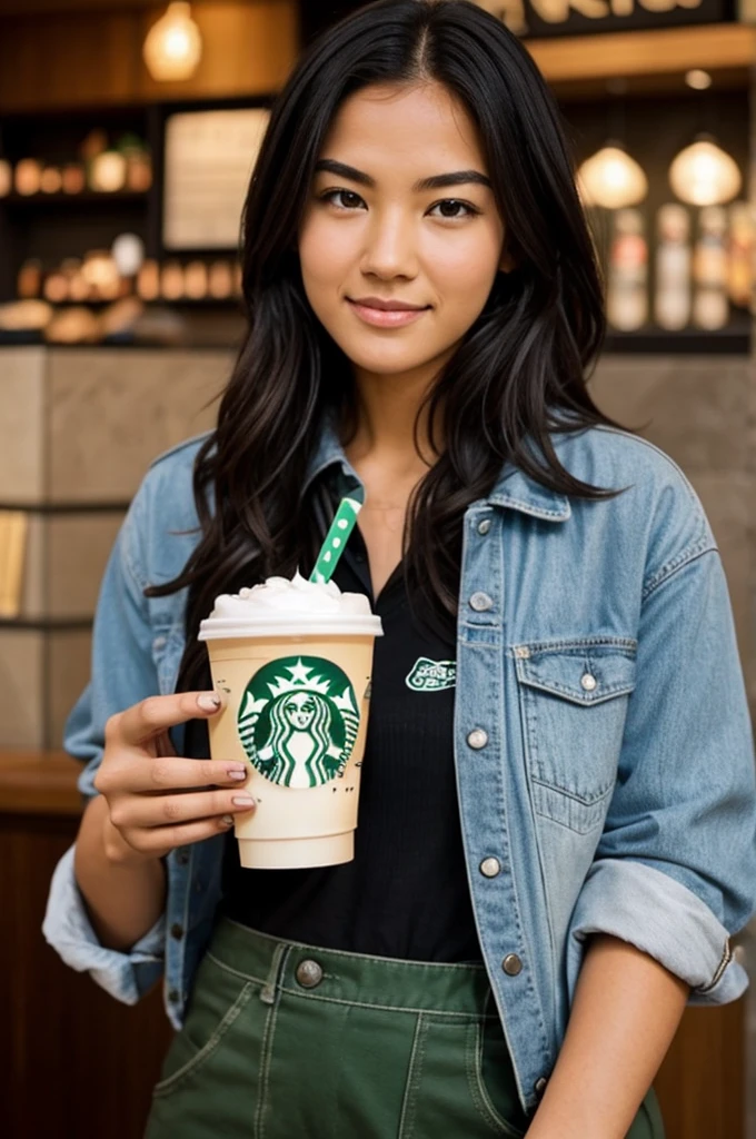 I need you to give me the Starbucks logo but change the name and make the girl&#39;s hair straight