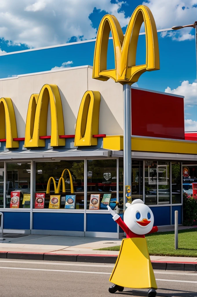 McDonald's happy cat but with dinosaurs