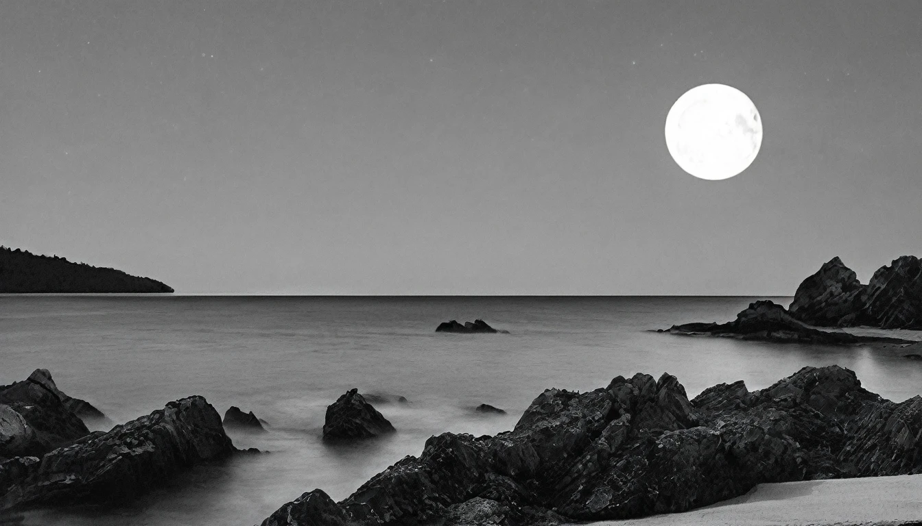 Beethoven is conducting vigorously., Beethoven's "Moonlight Sonata" 3rd movement. Intense arpeggios and rapid passages captivate the listener, evoking deep emotions. It portrays the dramatic landscape illuminated by the moonlight in the night sky, offering a breathtaking musical experience.