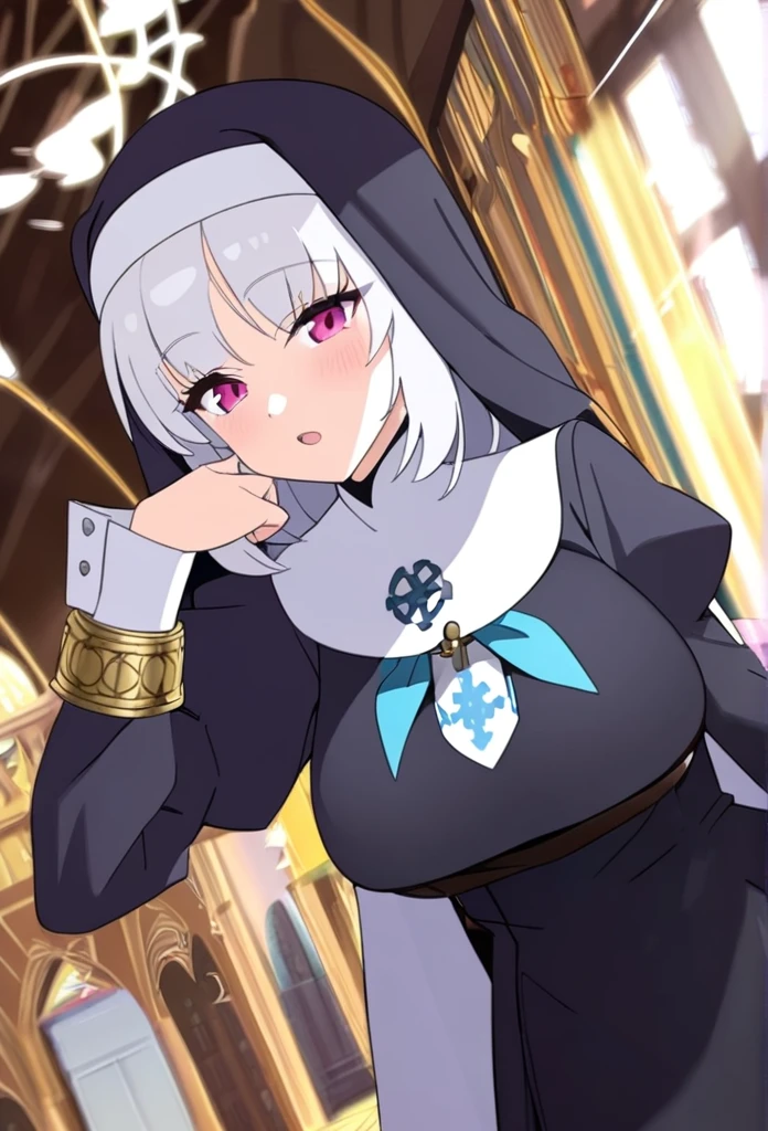 Anime  beautiful nun big boob 18+