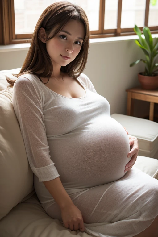 Pregnant women、Caucasian、Brown Hair、childbirth