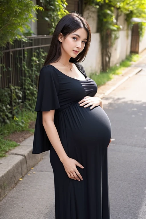 Pregnant women、Negroid、Maternity Dresses