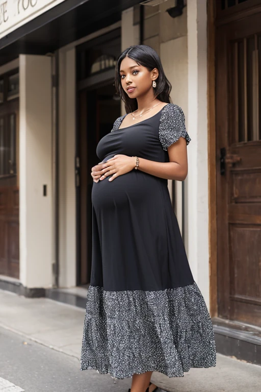 Pregnant women、Negroid、Maternity Dresses