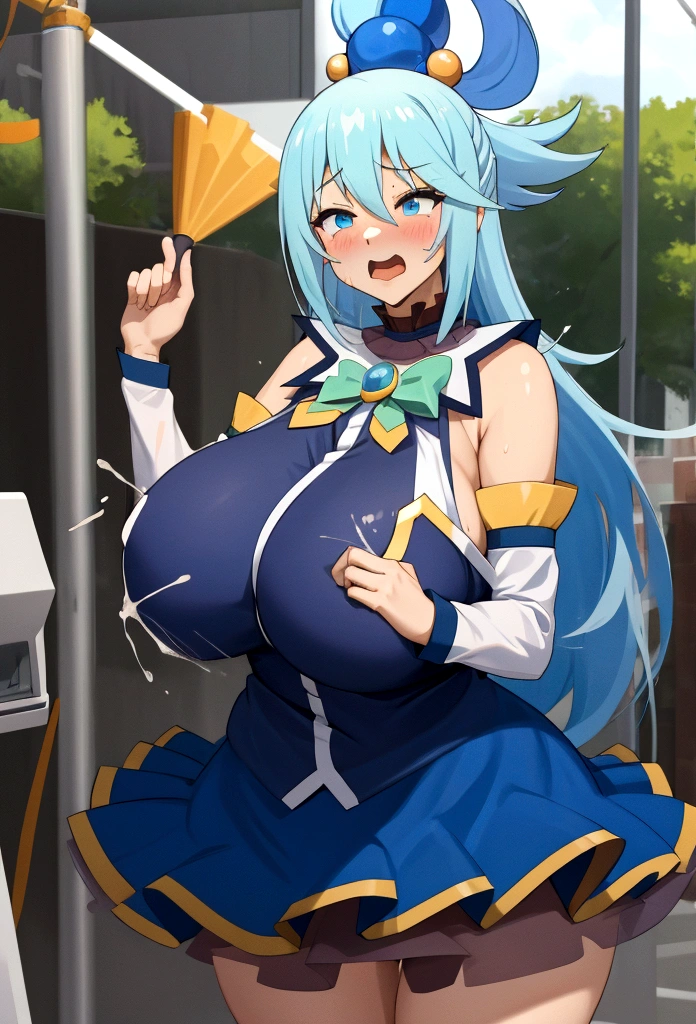 1 girl、Aqua、KonoSuba、Gigantic Milking Breast、(Girl being milked)、On all fourilking machine)、 (Ahegao),(Eyes Wide Open)、(orgasm),(Acme)、(Busy Street)、(Many people々々々々々々々)、(sunny)、(blue sky)、(Best lighting)、{{{Browsing Caution}}}、{{{masterpiece}}}, {{{Highest quality}}}, {{ultra-detailed}}, {{shape}}, {{{Very delicate and beautiful}}},{{extremely detailed CG}}、{{unity 8k portrait}}、{{Fabric Shading}}、{{super detailed skin}}、{{Perfect Anatomy}}、{{detailed}}、{{Dynamic Lighting}}、{{{beautiful detailed eyes}}}、{{{beautiful detailed Face}}}、(Perfect Legs)、(Perfect breasts)、(Perfect pose)、(Perfect body)