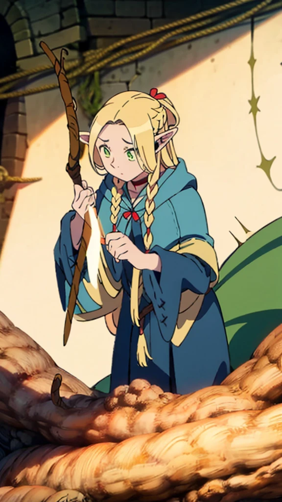 Marsil、Cast a spell、Girl、In the dungeon、Hold your walking stick。