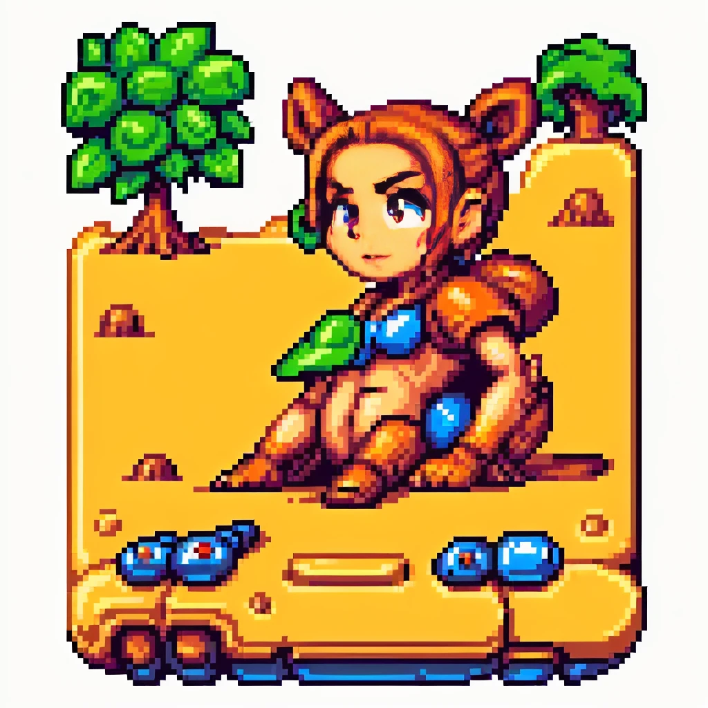 Top down view of an ant from a 16 bit era game. super Nintendo art style. 16 bit art style