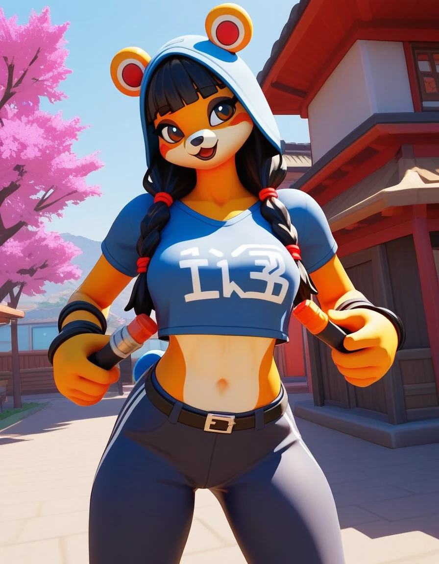 Score_9, score_8_up, score_7_up, source_furry, Kimiko five-tails from Fortnite