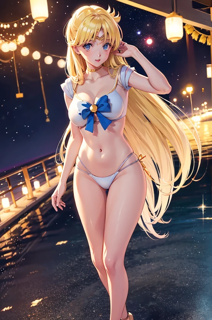 Sailor Moon,Photo of a woman in a bikini posing on a pier, Official artwork, Beautiful and detailed anime art, Smooth anime CG art, A sophisticated gravure idol, realistic sensual gravure idol, Official Anime Artwork, Realistic young gravure idol, | Anime with attention to detail, high detailed Official artwork, Enchanting anime girl, Artbook artwork, Kantai Collection Style, High resolution!!