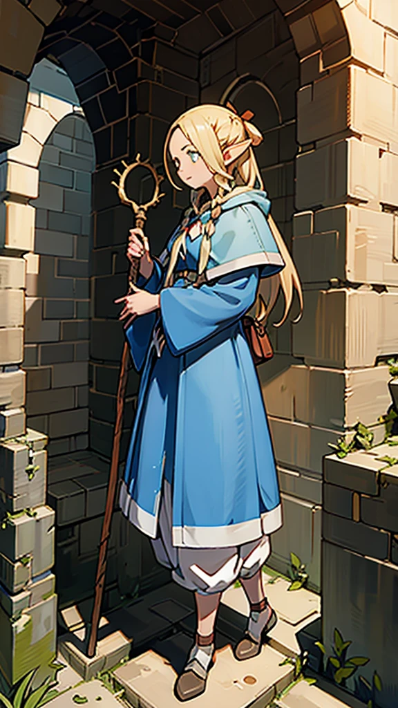 In the dungeon、Walk slowly、Wizard、Marsil、Hold your walking stick、Girl、Costumes。