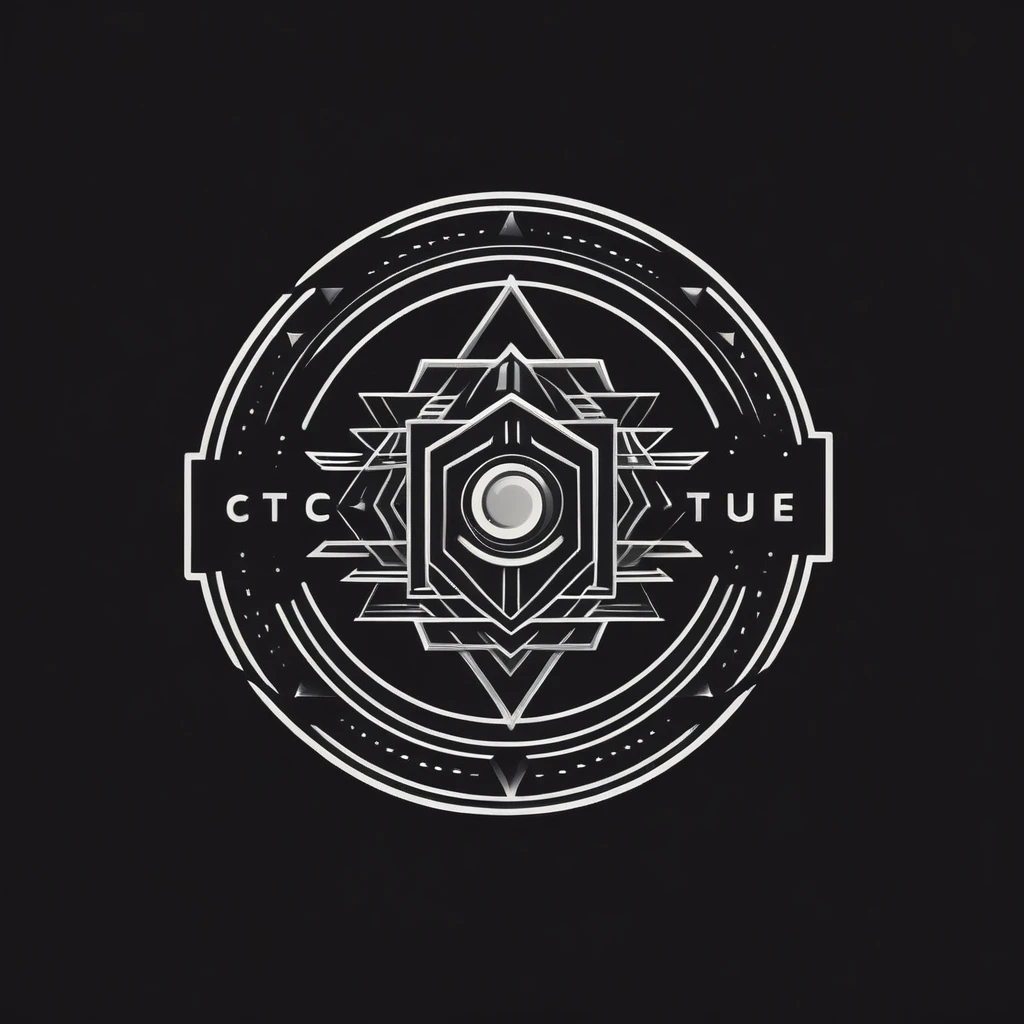 VINTAGE logo design. with a geometric style, flat, without color gradations, with neat shapes in black and white, monochrome