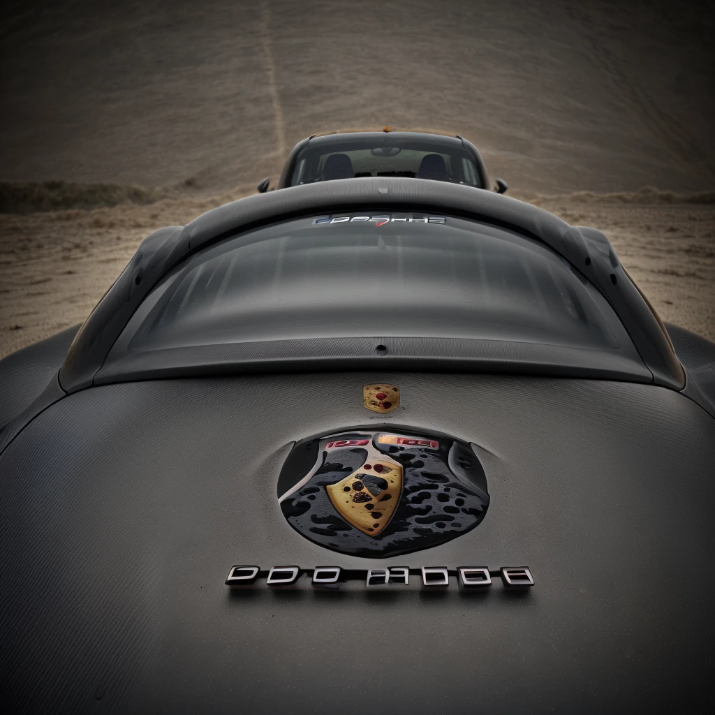 ((brand logo of porsche))) (background forged carbon) no car