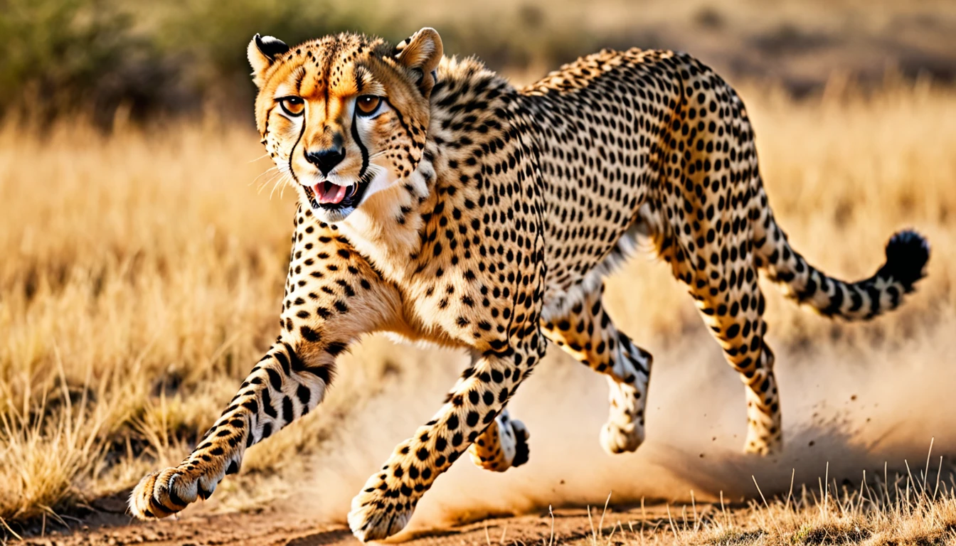 score_9, score_8_up, score_7_up, source_photo, photography, realistic, detailed, rating safe, wide shot, A Cheetah, running,