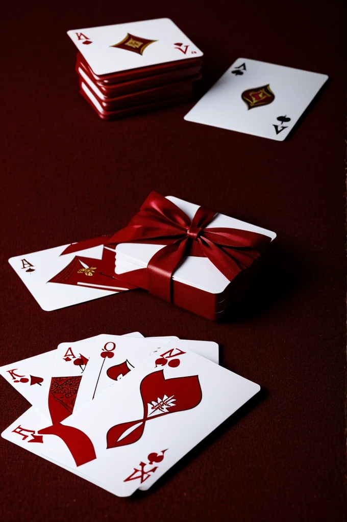 Cards with drops of blood 