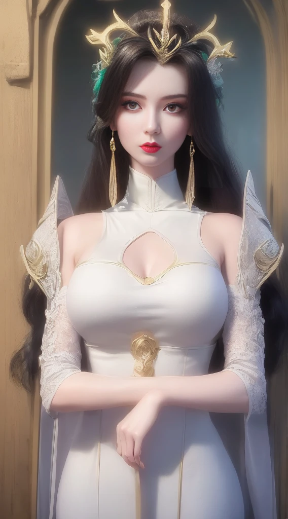 ultra realistic 8k cg, flawless, clean, masterpiece, professional artwork, famous artwork, cinematic lighting, cinematic bloom, perfect face, beautiful face, fantasy, dreamlike, unreal engine 5, science fiction, lace, lace trim, lace-trimmed legwear, luxury, jewelry, diamond, gold, pearl, gem, sapphire, ruby, emerald, intricate detail, delicate pattern, charming, alluring, seductive, erotic, enchanting, hair ornament, necklace, earrings, bracelet, armlet,halo,autumn.
((,1girl, pov,best quality,)) ,((((,1girl, solo, huge fake breasts:1.5, armor dress, half body, looking at viewer, standing)))) ,((((sexy body and sex ))))