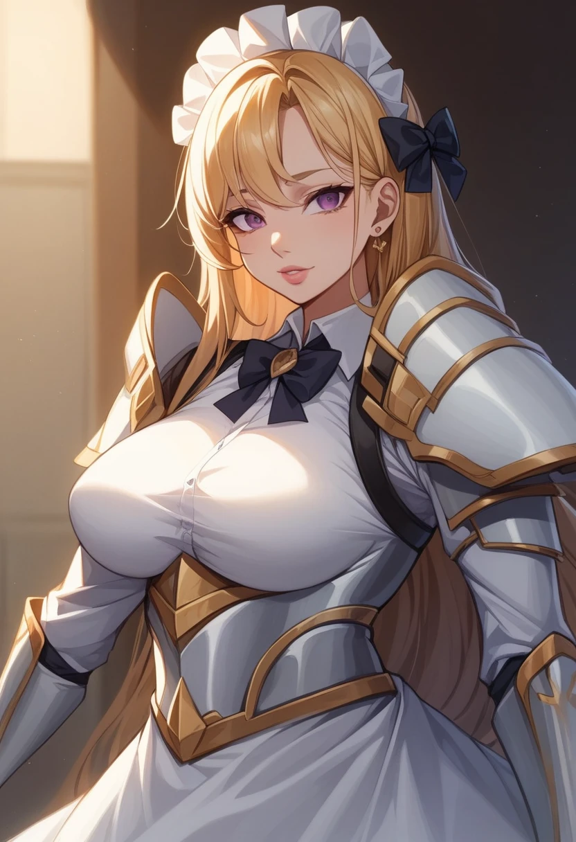 pov, , paizuri, 1girls,,1boy,  ,penis between the breasts,  royal knight princess, armor, a brave princess, sweaty, princess room, window castle, cleavage, blonde hair, braids, green eyes