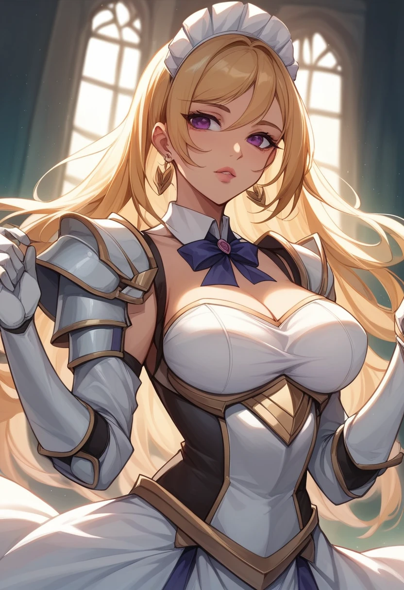 masterpiece,Write neatly,Beautiful adult woman,Jeanne d&#39;Arc,Blonde,D cup breasts,uniform,front,bedroom