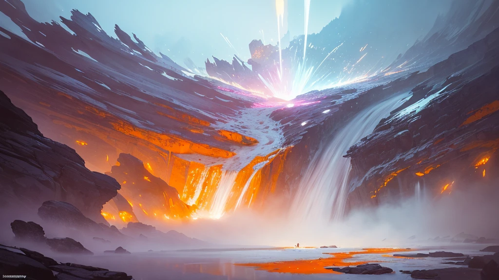 32k, Masterpiece, Highest quality, One girl, Detailed eyes, flower,Alstroemeria, White and orange style,A dreamy, romantic piece,Pale purple, Mysterious Leaves,A playful arrangement,Fantasy,High Contrast,Ink strokes,explosion,Exposure, Impression of white and orange tones,Abstract,((Watercolours by John Berkey and Jeremy Mann )) Brush strokes,Negative Space, Tyndall effect,