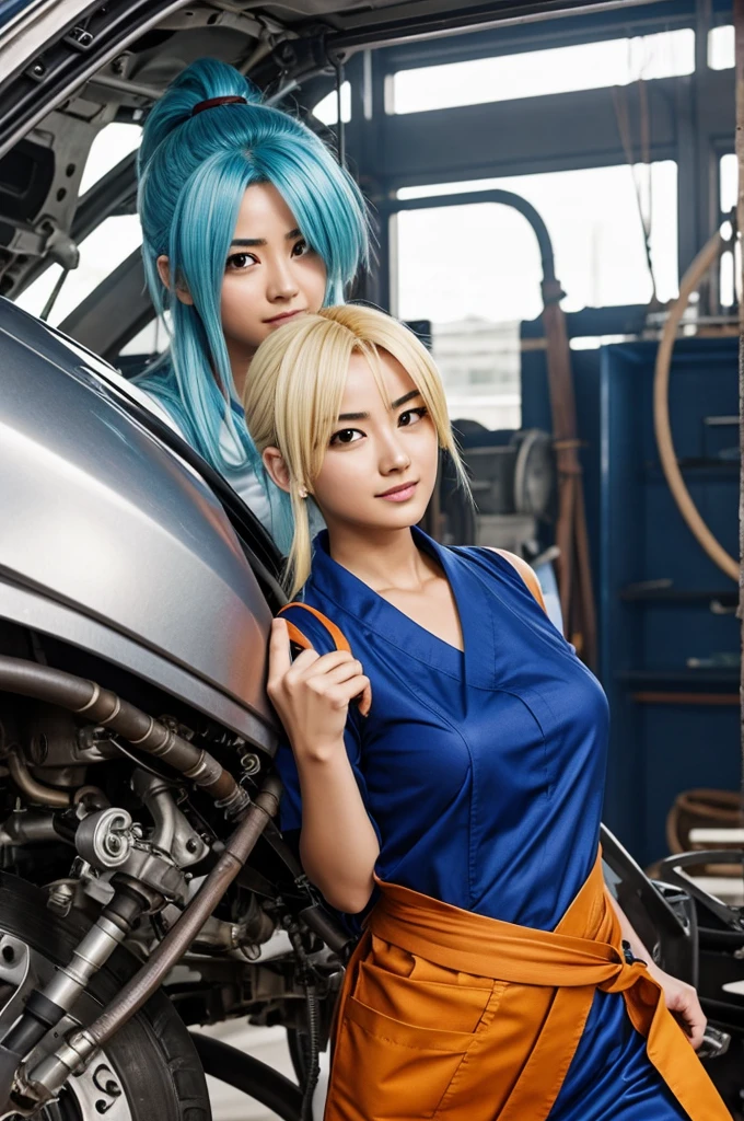 Giku from dragon ball super being a mechanic