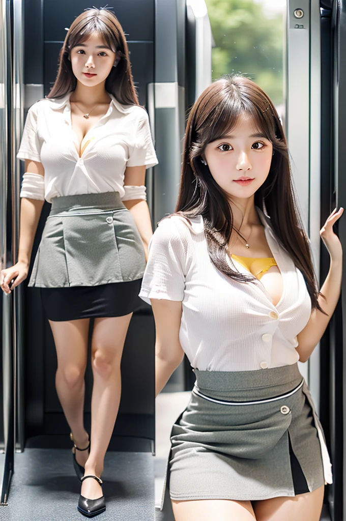 (((Roll up the skirt yourself)))、(((Lift your skirt yourself)))、(((Lifting her skirt to show her )))、((A very cute face like an idol))、(A 20-year-old woman with a young-looking face)、、Genuine、High quality that is indistinguishable from real life、realism、Real Stick、High resolution、masterpiece