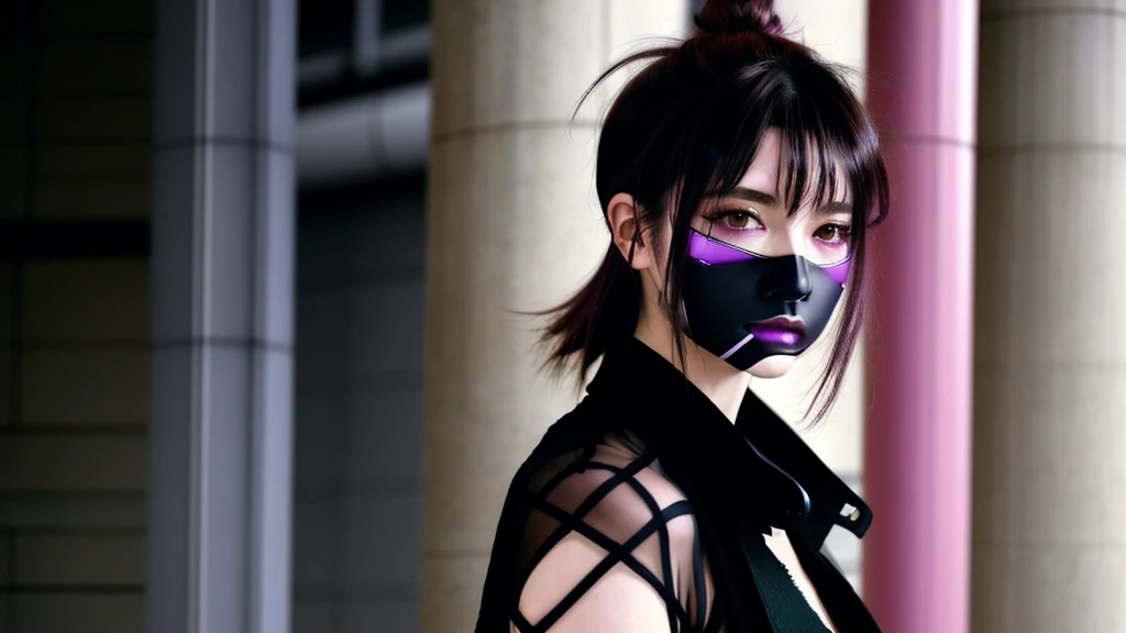 フェイスペイントをしたサイボーグのBeauty, whole body, cyber punk, Fashion Model, Beauty, masterpiece, Francis Bacon&#39;s painting style