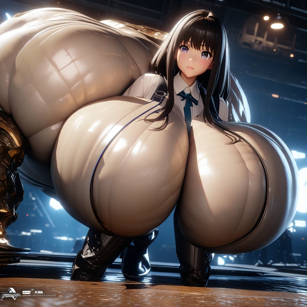 ( Inoue takina, ), (ultra enormous gigantic breast expansion, ), ( absurdres, ultra HD, 8k wallpaper, cinematic lighting, ), (3d, unreal engine 5, ),