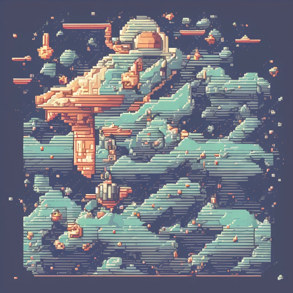 Envision a top-down perspective of a straightforward spaceship facing north, crafted in the 16-bit pixel art style reminiscent of the Super Nintendo era, with the aesthetic of chalk art, pixel art, and hand-drawn elements.