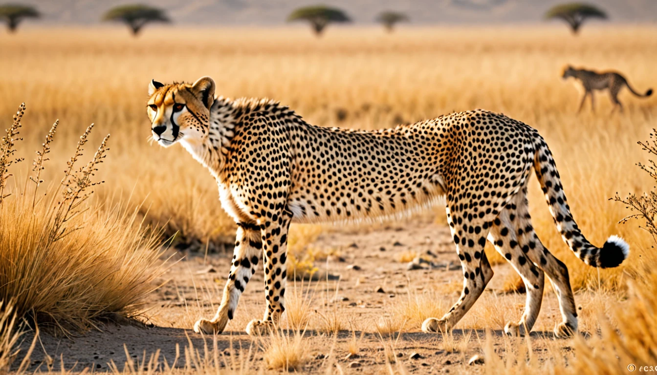 score_9, score_8_up, score_7_up, source_photo, photography, realistic, detailed, rating safe, wide shot, A Cheetah, gazelle