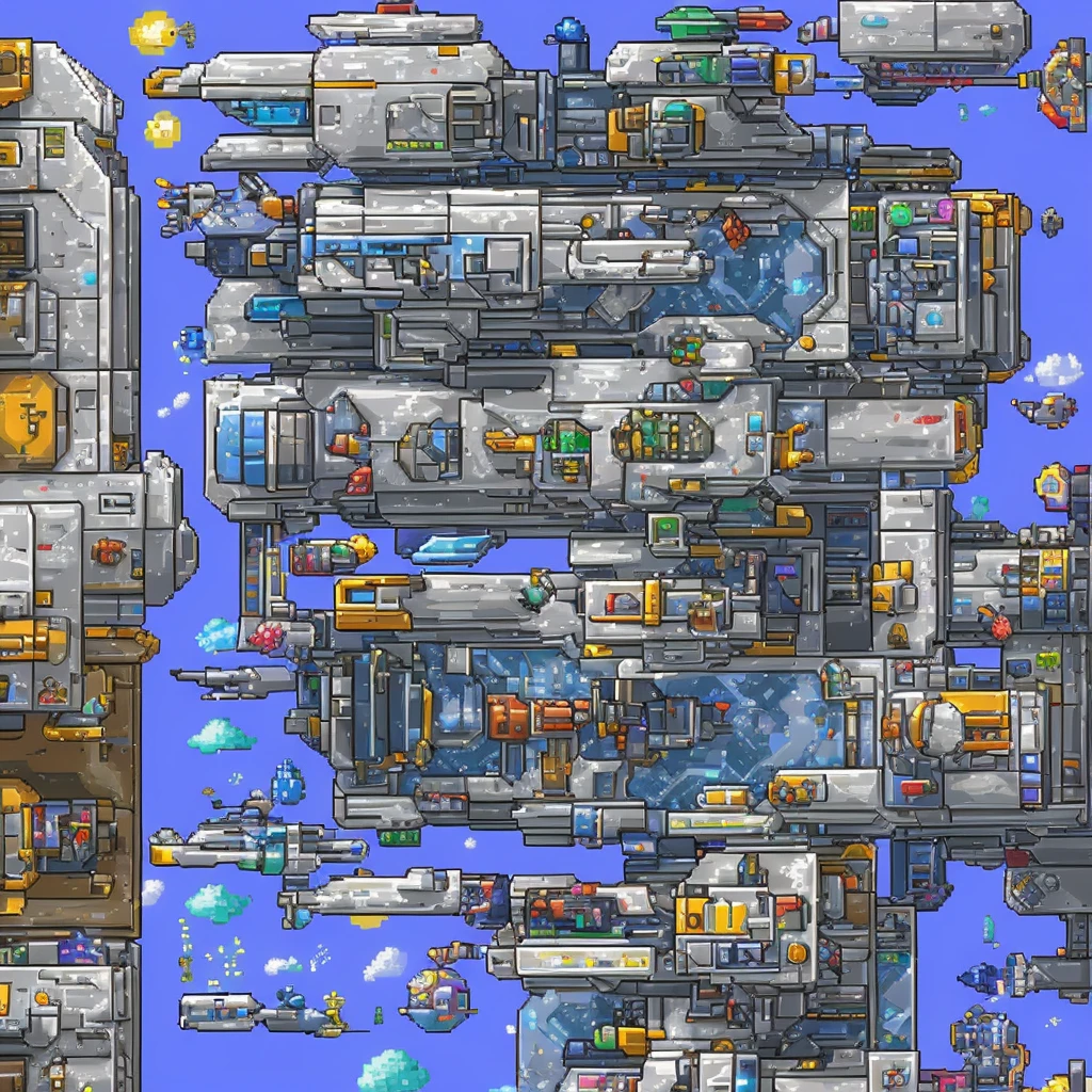 Envision a top-down perspective of a straightforward spaceship facing north, crafted in the 16-bit pixel art style reminiscent of the Super Nintendo era, with the aesthetic of chalk art, pixel art, and hand-drawn elements.